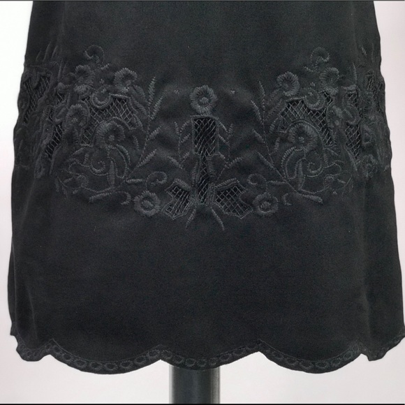 Zara Black Suede Lace Short Sleeve Cutout Dress - Picture 7 of 9